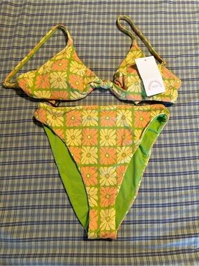 Dippin' Daisy's Green and orange Floral Bikini